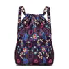 Mochila con Cordón para Mujer de Nylon con Bolsillo de Cordón Gran Capacidad La Más Fácil para Combinar Ligera para Viajes Deportivos
