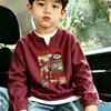 Camiseta Pulôver Masculina de Waffle com Manga Longa, Estilo Novo Primavera/Outono 2026, Legal, Falso Duas Peças, Base