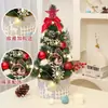 Decoración de mini árbol de Navidad con luces 60cm árbol de Navidad de escritorio traje dorado rojo Árbol de Navidad