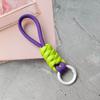 Cordón para teléfono móvil anudado a juego de colores, creativo, corto, llavero, anilla, cuerda antipérdida extraíble, 12 cm