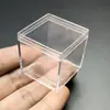 Caja de Plástico Cuadrada Alta Transparente Caja de Alimentación para Douyu Mini Caja de Embalaje para Dulces Slime Barro Cristalino Venta al por Mayor