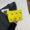 2025 Nuevo Bolso de Mano Portátil de Moda para Invierno con Estampado de Mariposas en Pana de Gran Capacidad para Maquillaje