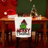 Funda Trasera Nueva para Silla Decoración Navideña Funda Trasera para Silla Restaurante Atmósfera de Feliz Navidad Funda Decorativa para Silla