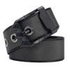Novo cinto de lona de náilon masculino com fivela de pino de liga giratória para atividades ao ar livre, casual, resistente ao desgaste, cinto tático
