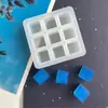 Molde de silicone 9 cubos 24/16mm, ferramenta para modelar gesso de gelo, argila macia