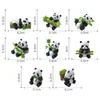 Figura grande y adorable de panda de bambú para paisajes en miniatura, jardinería, decoraciones DIY, adornos colgantes y pequeñas exhibiciones de mesa