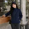 Chaqueta Coreana Nueva Estilo Otoño 2026 con Cuello Alto para Mujer, Corte Holgado, Adelgazante, Versátil, a la Moda, Sencilla, Abrigo Corto