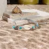 Pulsera de Piedra de Pino Caliente Estrella de Mar Concha de Tortuga Transfronteriza de Amazon Moda Playa Océano Pulsera de Amistad para Hombres y Mujeres