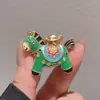 Broche Cavalo Verde da Sorte para Mulheres 2026 Novo Fofo Estilo Japonês Broche Criativo Decoração Presente