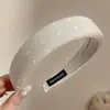 Diadema vintage de lunares plisada de ala ancha para mujer, casual y única, con un toque de alta gama, diadema versátil que hace que la cabeza se vea más alta y el rostro parezca más pequeño