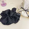 Goma para el pelo de lunares de doble cara estilo coreano para abdominales para mujer, Elegante liga para el pelo estilo francés, Cuerda para moño, Accesorio para el pelo