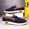 Zapatos de Hombre de Pekín Antiguo Primavera y Verano Nuevos Zapatos Casuales de Hombre Zapatos de Lona Transpirables de Una Pierna Zapatos Cómodos para Caminar para Hombres de Mediana Edad y Ancianos
