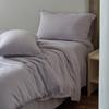 Juego de cuatro piezas de estilo simple tipo terciopelo Tencel de borde ancho pequeño suave sedoso cama sábanas funda de edredón dormitorio 2.0m ropa de cama para el hogar