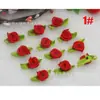 2cm Comércio Exterior Venda Quente 15 Cores Exquisite Mini Rosa com Folha Fita Artesanal DIY Grampo de Cabelo Flor Decorativa para Roupa