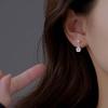 Pendientes de flores de plata de ley S925, diseño de nicho femenino, 2022, nuevos pendientes con textura de humedad, pendientes de verano