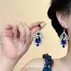 Pendientes de Borlas Azules Estilo Étnico de Nicho, Modernos y de Alta Gama, Lujo Ligero, Diseño Sofisticado, Pendientes Estilo Vacaciones