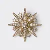 Nova Moda Broche Oval de Pérola Inglesa Feminino Estrela de Oito Pontas Versátil Corsage Estilo Coreano Cinco Estrelas Acessórios com Franjas