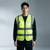 Coletes refletivos para canteiros de obras, projetos de construção chineses, roupas refletivas de segurança, impressão de logotipo personalizado, uniformes de trabalho