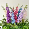 Flores Artificiales Delphinium Estilo Nuevo Grandes para Decoración de Bodas, Arreglos Florales para Salones de Bodas, Materiales Florales Altos, Arreglos Florales para Pasillo, Flores de Seda