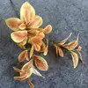 Nuevo Producto de Venta Directa Transfronteriza: Hoja de Frijol Artificial de 3 Ramas y Tallo Largo para Decoración del Hogar y Jardín, Hojas para Escenas, Hojas de Arte Floral Estilo Suave