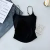 Lindo design de regata com alça nas costas, senso de design, plissado, para sair, roupa íntima, alça com bojos, top justo, verão, linda alça nas costas
