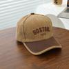 Gorra de Béisbol de Pana para Niños Otoño e Invierno 2025 con Letras, Gorra de Pato Estilo Europeo y Americano, Gorra de Hip-Hop Callejero