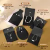 Set de Bolsas de Terciopelo Negro para Joyería con Tapa y Base Texturizadas, Caja Cajón de Almacenamiento de Anillos, Caja de Empaque para Accesorios