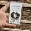 Pendientes de Pieza Bordada Vintage Bordados a Mano de Estilo Étnico de Moda, Colgantes de Oreja Pequeños Cortos con Borlas, Joyería de Plata Miao de Yunnan para Mujeres