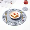 Manteles individuales de fieltro más vendidos transfronterizos, posavasos festivos de tela no tejida para cubiertos, manteles individuales de lujo ligero nórdico, posavasos para tazas, tapetes de fieltro para Navidad