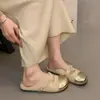 Mules cerrados de punta redonda estilo francés inspirados en Chanel para mujer, aptos para usar en exteriores, nuevos zapatos Mary Jane brisa de verano 2026