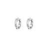 Aguja de Plata S925 Cuidado del Agujero de la Oreja Ear Cuff Aretes para Mujer Círculo Liso Hebilla de Oreja Mobius Pendientes 2026 Nuevos Accesorios de Oreja de Moda