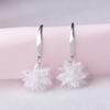 Pendientes de flor de hielo elegantes estilo coreano para mujer Tiktok Kuaishou Pendientes chapados en plata Pendientes de flor de hielo estilo coreano Pendientes florales de circonita