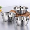 Tazón engrosado de acero inoxidable 304 Frasco de condimentos estilo europeo con borde invertido grande Tazón para batir huevos Tazón para lavar verduras Tazón para cocinar Cubo de especias