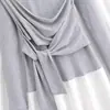 Atacado de Roupas Femininas Transfronteiriças Estilo Europeu e Americano Primavera Moda Casual Top Chique com Laço Manga Longa com Vestido de Saia Patchwork