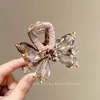 Pinza Pequeña Rosa Estilo Francés para Mujer, Exquisita Horquilla de Pedrería, Pinza Lateral para Flequillo, Pinza para Recoger la Mitad del Cabello en la Parte Trasera de la Cabeza, Pinza de Tiburón