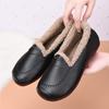 Zapatos tipo gorro procesados y personalizados para ropa exterior de invierno para mujer 2025 Nuevos Zapatos de terciopelo cálidos y peludos de suela plana de corte bajo Zapatos de algodón para madre