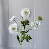 Peonía Artificial con 6 Cabezas, Flores de Peonía Falsas para Boda, Hogar, Decoración de Escena de Hotel, Flores Artificiales al por Mayor Transfronterizo