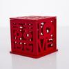 Caja de Dulces de Moda Simple Estilo Chino Roja de Madera Calada Caja de Dulces Decoración de Boda Caja de Dulces