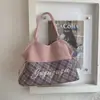 Estilo Coreano Nuevo Estilo Perezoso Cordón Lunares Bolso de Hombro Único Gran Capacidad Viaje de Negocios Bolsa de Tela Casual Versátil Bolso Tote