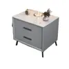 Mesa de cabeceira em laje de rocha, armário de armazenamento para quarto, madeira maciça, estilo minimalista moderno, luxo leve, pequeno armário de cabeceira para armazenamento