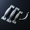 Alça de ferro em arco antiga com alça de couro para bagagem, porta de guarda-roupa, alça simples para porta e janela, ferragens para móveis, acessórios de alça