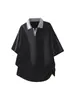 Camiseta de Manga Corta con Cuello de Camisa Falso de Dos Piezas para Hombre, Marca de Verano de Moda con un Toque de Lujo, Cuello Polo, Ropa Elegante de Manga Media Holgada para Hombre