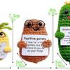 Comercio Exterior Más Vendido Papa Positiva Papa Positiva Divertida Llavero Tejido Colgante Muñeca Pareja