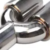 Ponteira de Escape Dupla Saída em Aço Inoxidável em Forma de U para Carro 2,5 polegadas 63-89mm Saída Única Ponteira de Escape Dupla Borda Soldada de Camada Dupla
