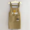 Delantal de Verano Delgado Resistente al Agua para Mujeres Pequeñas, Delantal de Correa Corta para Cocina, Cocina Casera y Ropa de Trabajo para Catering