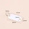 Almacenamiento de Lata para Llaves de Acero Inoxidable Se Puede Marcar con Hebilla de Llavero Intermedia Placa de Llavero de Clasificación Etiqueta de Llavero Cadena Casa de Alquiler