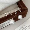 Pendientes de Perla Minimalistas de Lujo Cotidiano Estilo Francés con un Toque de Alta Gama, Versátiles para el Trabajo, Diseño Único y Elegantes Accesorios para Orejas