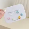 Set de 3 Aretes de Oso Mielero de Dibujos Animados West Highland para Mujer, Aguja de Plata, Frescos y Exquisitos, Combinan con Todo, Aretes para Estudiantes
