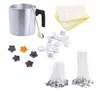 Kit para fazer velas Webetop 1,2 litros pote para derreter cera corante de cera centralizador de pavio cera de soja DIY