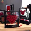 Nuevo Jarrón Transparente con Ramo de Rosas Arreglo Floral Expresión Floral Creativa Caja de Flores